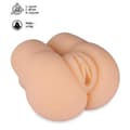 Miniatyrbild 2 av 4: Masturbator för skinkor i silikon - Beige - 1.7 kg - Ribbade och knöttriga öppningar