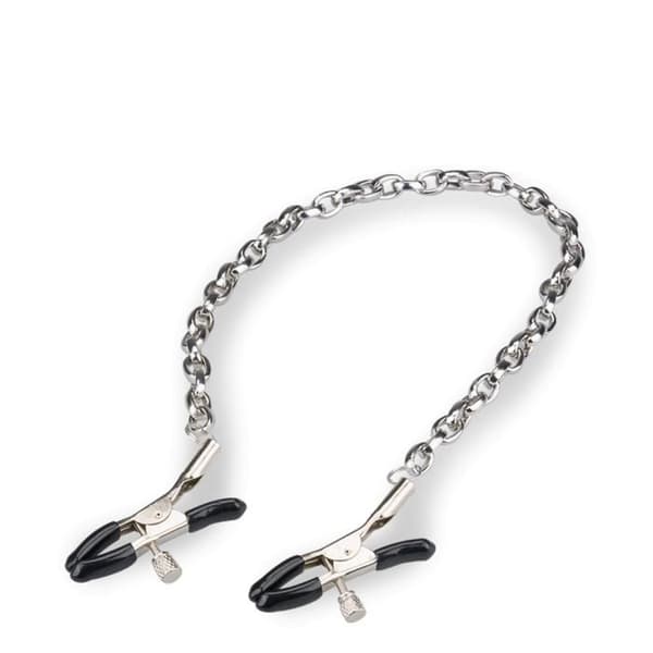 Metallkedja Nipple Clamps - LOVE & VIBES - BDSM