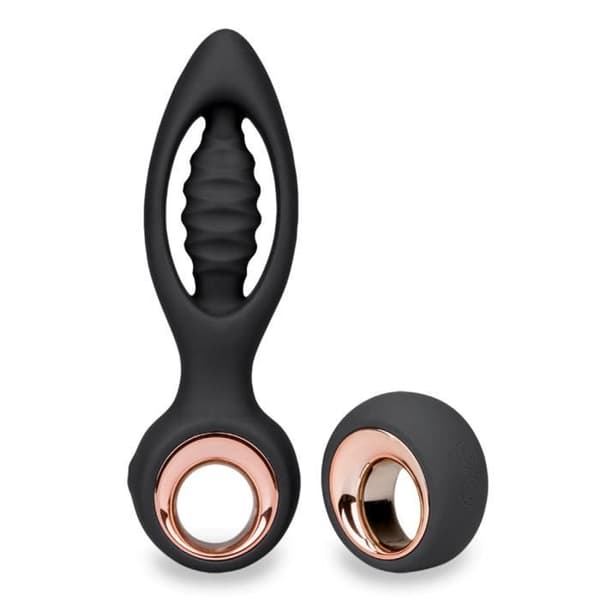 Vibrerande analplugg - Hauk - 12 vibrationslägen - Trådlös fjärrkontroll - Vit
