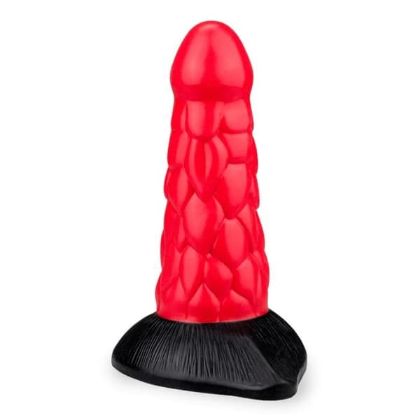 Drak sugkoppsdildo med våg 18,5cm