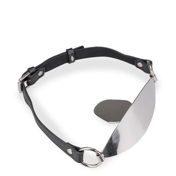 Platt metall och konstläder gag