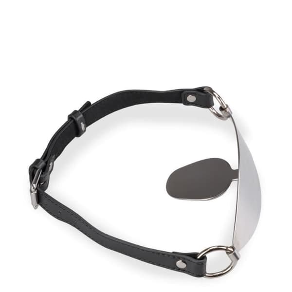 Platt metall och konstläder gag