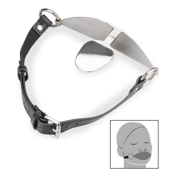 Platt metall och konstläder gag