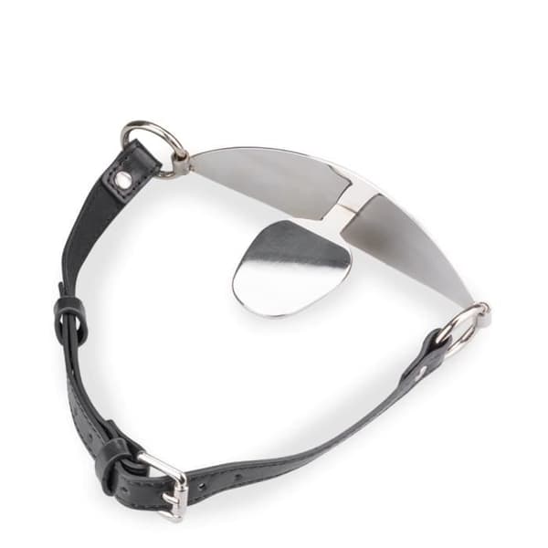 Platt metall och konstläder gag