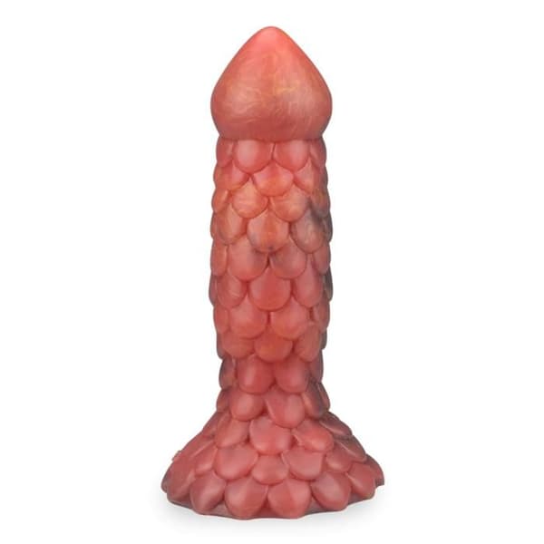 Drak sugkopp dildo med våg 19,0cm