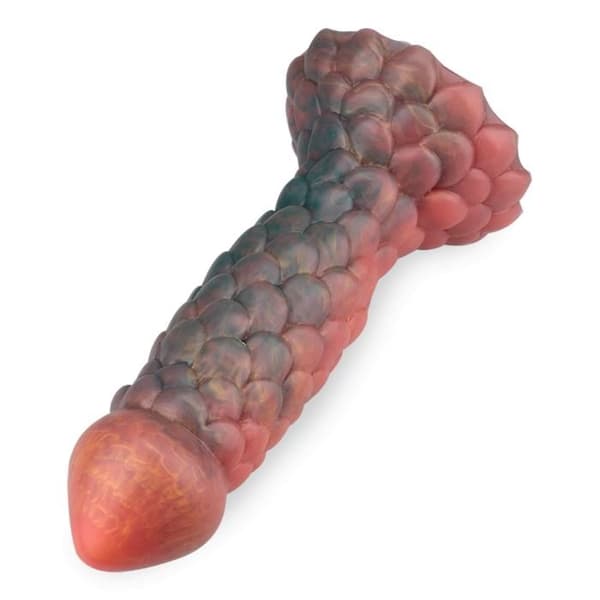 Drak sugkopp dildo med våg 19,0cm