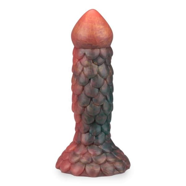 Drak sugkopp dildo med våg 19,0cm