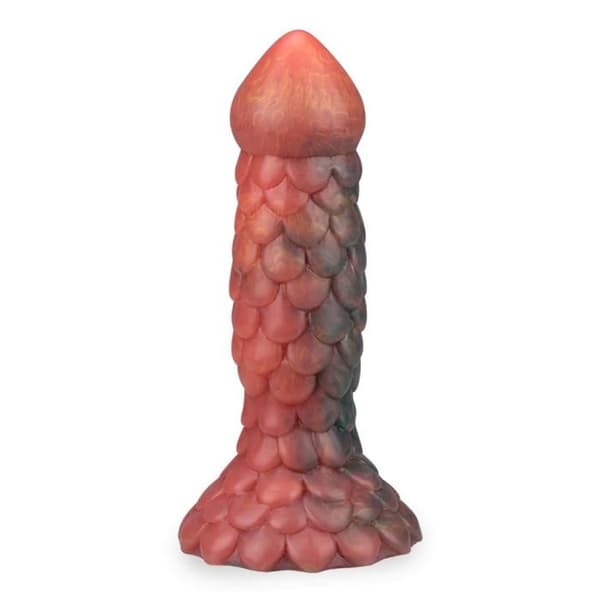 Drak sugkopp dildo med våg 19,0cm