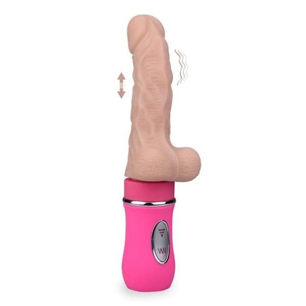 Dildo - LOVE AND VIBES - Vibrerande modell - 16 cm - Laddningsbar - 10 vibrerande funktioner