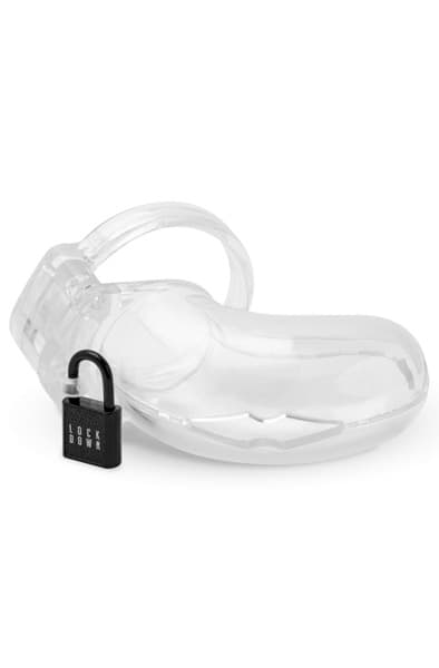 Lockdown Chastity Cage Clear Medium Kyskhedsbur