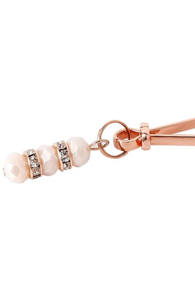 Rose Nipple Clamps Pinchers With Rhinestones Brystvorteklemmer