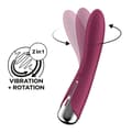 Miniatyrbild 5 av 7: Satisfyer Spinning Vibe 1 Red