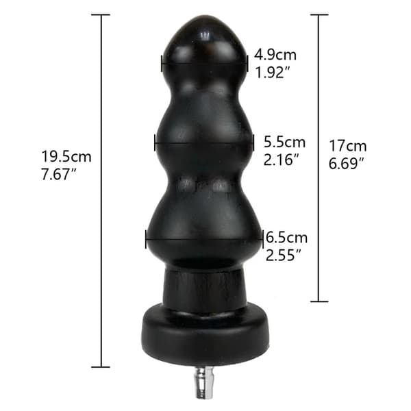Sexmaskinsats, Vac-U-Lock-kompatibilitet, Automatisk analplugg, FLD007