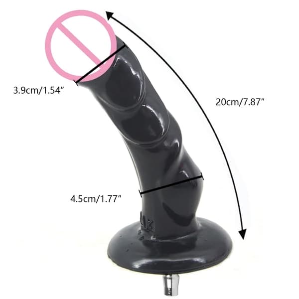 Seksikone Dildo, Vac-U-Lock -liitososa, Automaattinen itsetyydytys, FLD013-BK