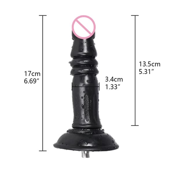 Sexmaskin Dildo, Vac-U-Lock Tillbehör, Automatisk Onani, FLD013-BK