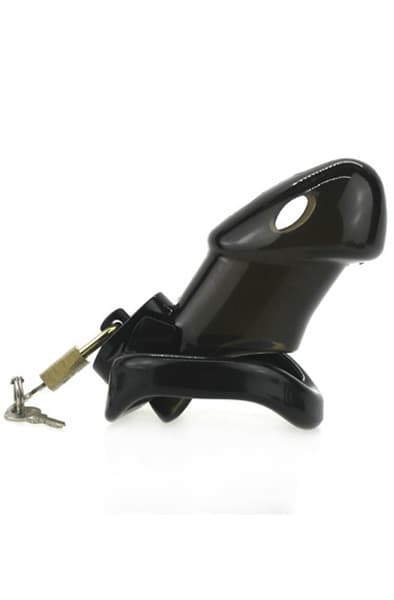 Rikers Locking Chastity Device Black Kyskhedsbur