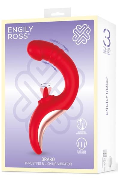 Drako Vibe With Thrusting & Licking Tongue Vibrator