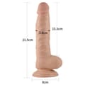 Miniatyrbillede 3 af 3: LOVETOY REAL EXTREME DILDO 18CM