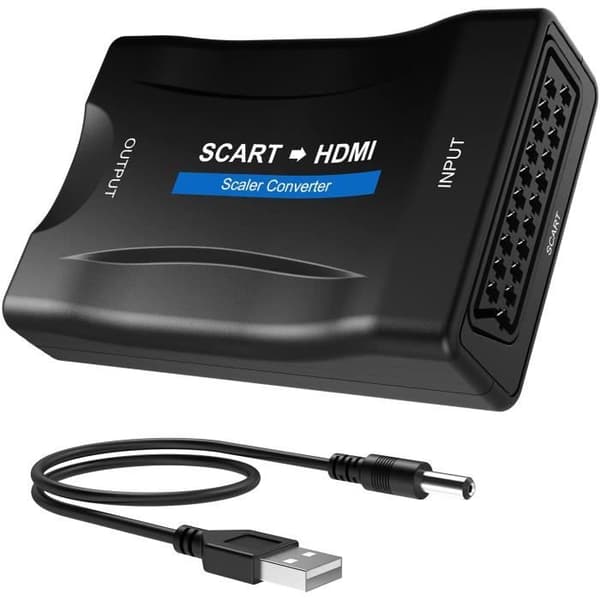 SCART till HDMI-omvandlaradapter, konvertera analog SCART-ingång till HDMI-utgång 720P - 1080p (60Hz), för A11