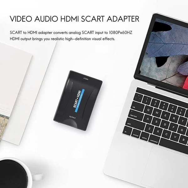 HDMI-adapter - Peritel - A132 - 1080p - Plug and Play - Svart