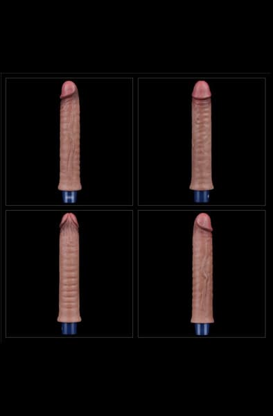 Real Softee Vibrating Dildo Brown 24,5 cm