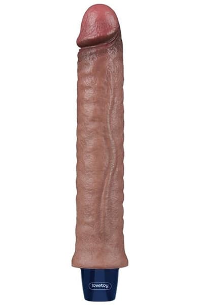 Real Softee Vibrating Dildo Brown 24,5 cm