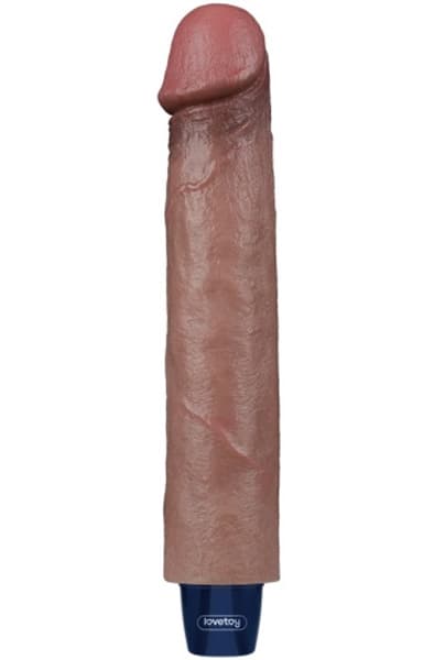 Real Softee Vibrating Dildo Brown 22,5 cm Vibrerande dildos