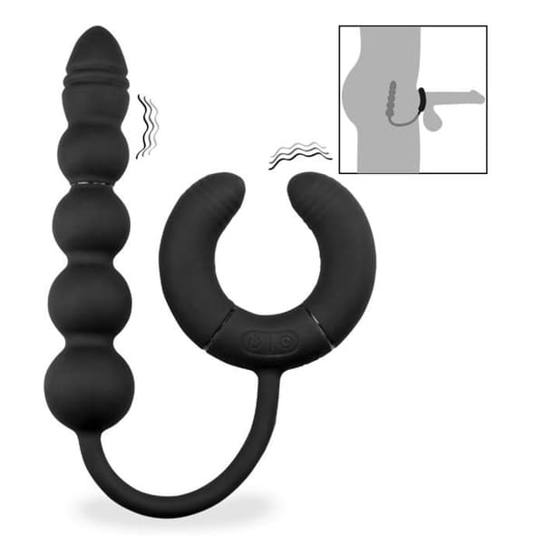 Anal radband med Nebulo vibrerande cockring