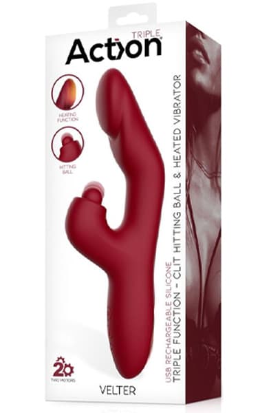 Velter Soft Clit Hitting Ball With Vibration & Heat Vibrator
