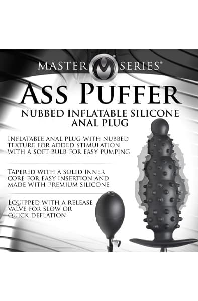 Master Series Ribbed Inflatable Anal Plug