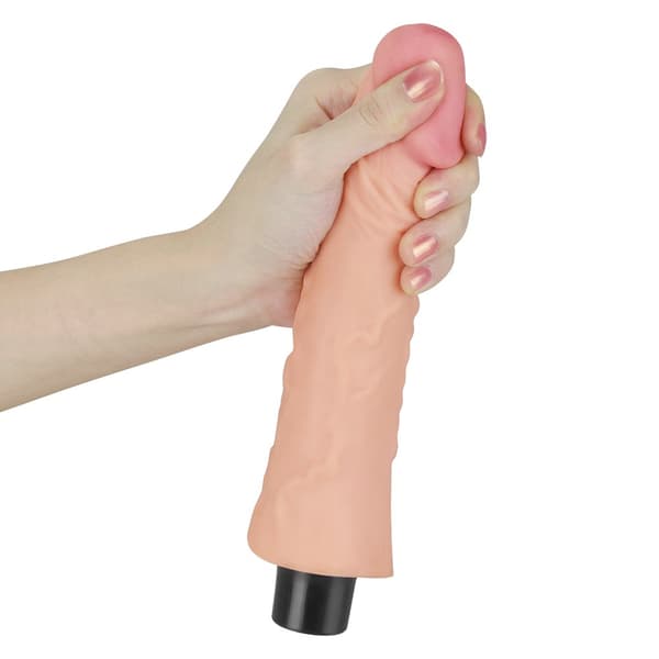 LOVETOY REAL SOFTEE VIBRATING DILDO 22CM