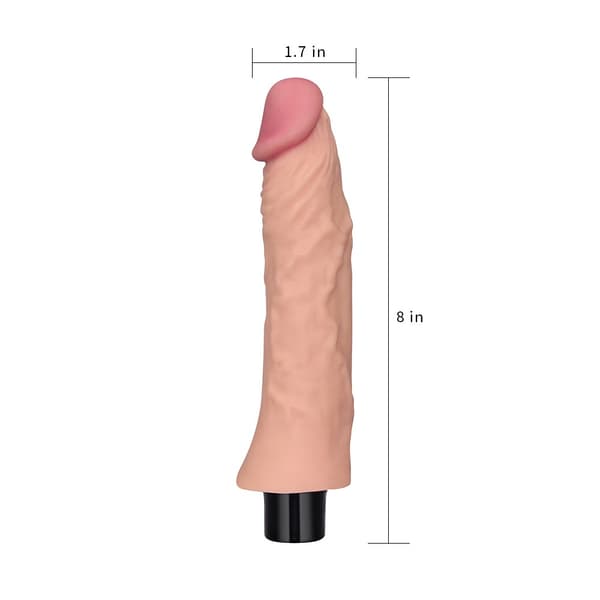 LOVETOY REAL SOFTEE VIBRATING DILDO 22CM