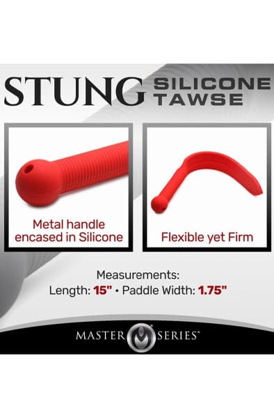Silicone Whip Strap Red 38 cm Spanking paddle