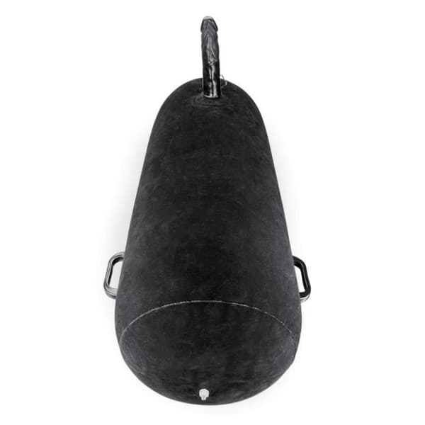 Lång uppblåsbar kudde med Easy Ride vibrerande dildo Vaginal eller anal dildo för män eller kvinnor Svart