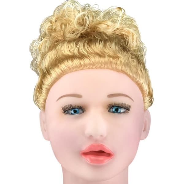 Sexdocka sitter lockigt blondin Marylin