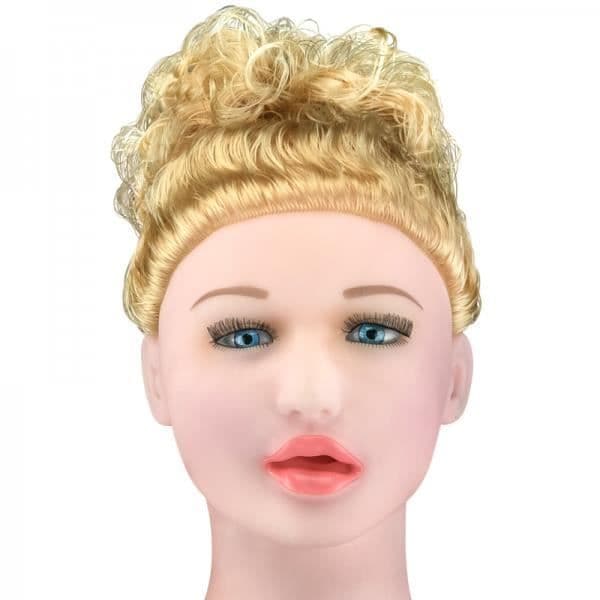 Sexdocka sitter lockigt blondin Marylin