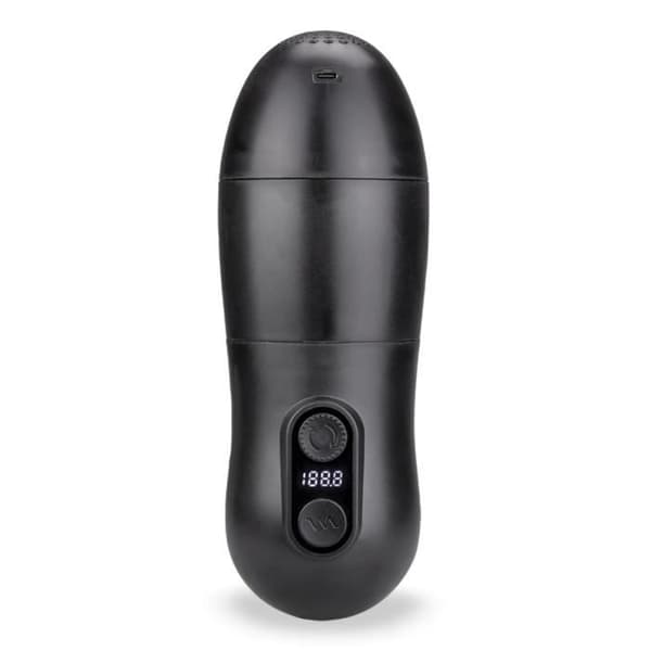 Masturbator för män vibrerande uppvärmd och automatisk fram och tillbaka Diego - LOVE AND VIBES Collection Black