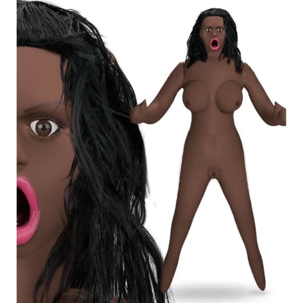 Uppblåsbar docka - Pippa - PVC - Realistiskt 3D-huvud - 3 hål - 160 cm
