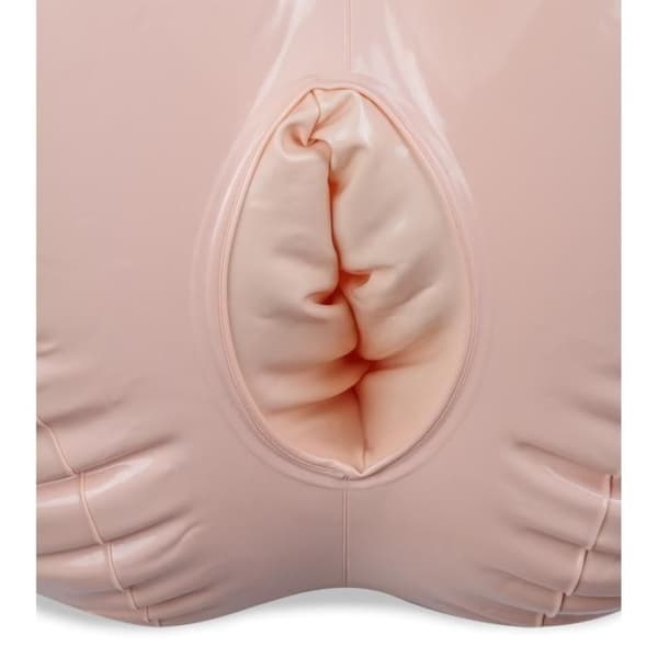 Paula genomtränglig uppblåsbar dockbyst - PVC - Rosa - Vuxen - Pocketdocka
