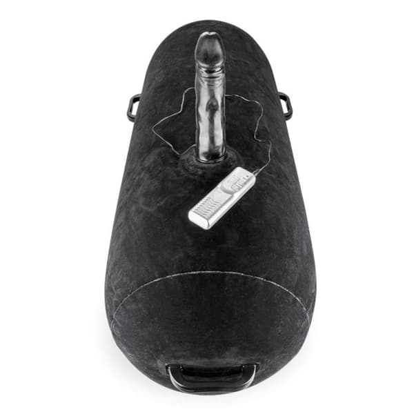 Lång uppblåsbar kudde med vibrerande dildo Easy Ride Black