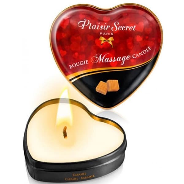 Mini caramel massage ljus hjärta box 35ml U Caramel