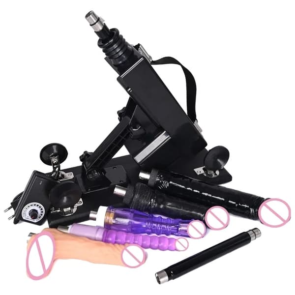 Sexmaskin, Dildofäste, Automatisk Onani, , 7 Accessories 5 Dildos 1 Rod