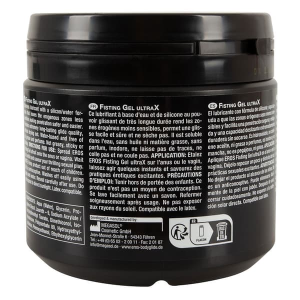 Eros Smøremiddel Gel Fisting Gel Ultrax 500ml Sort