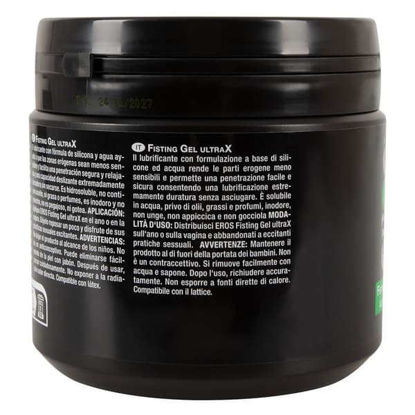 Eros Smøremiddel Gel Fisting Gel Ultrax 500ml Sort