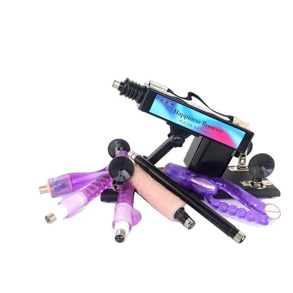 Sexmaskine, automatisk pumpehandling, dildo-tilbehør, Sort K