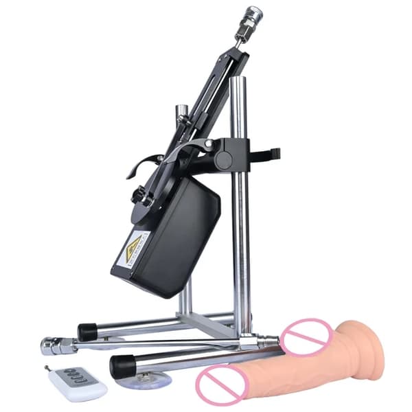 Sexmaskine, Kraftfuld Motor, 7 Dildo Vedhæftninger, Pakke G