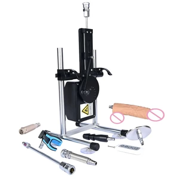 Sexmaskine, Kraftfuld Motor, 7 Dildo Vedhæftninger, Pakke G