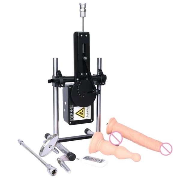Sexmaskine, Kraftfuld Motor, 7 Dildo Vedhæftninger, Pakke G