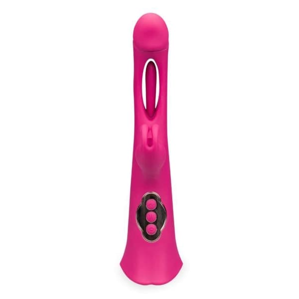Peace tapping rabbit vibrator med cunnilingus tunga - Manliga onanister