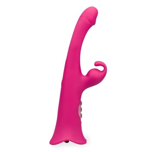 Peace tapping rabbit vibrator med cunnilingus tunga - Manliga onanister
